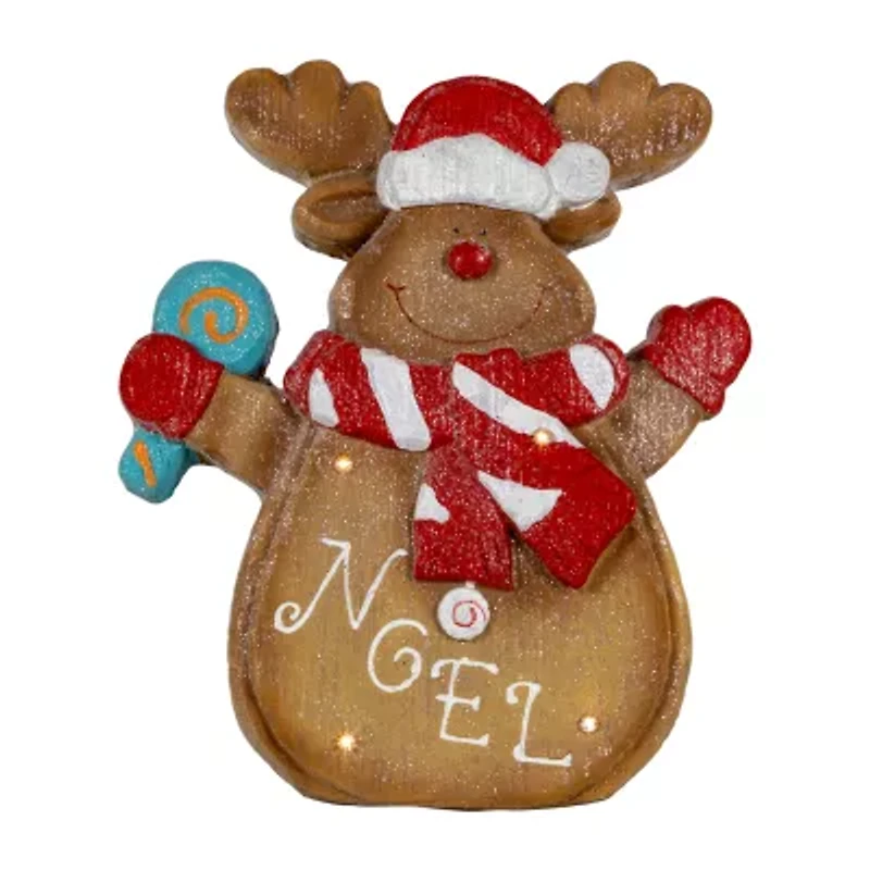 Northlight Led Lighted Innoelin Reindeer - 14.25in Gingerbread House