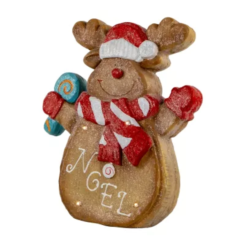 Northlight Led Lighted Innoelin Reindeer - 14.25in Gingerbread House