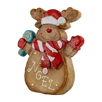Northlight Led Lighted Innoelin Reindeer - 14.25in Gingerbread House