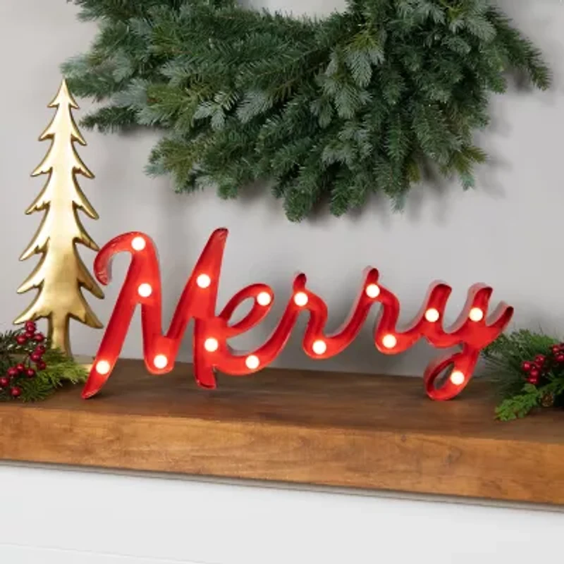 Northlight Lighted "Merry" - 20.5in Marquee Lights