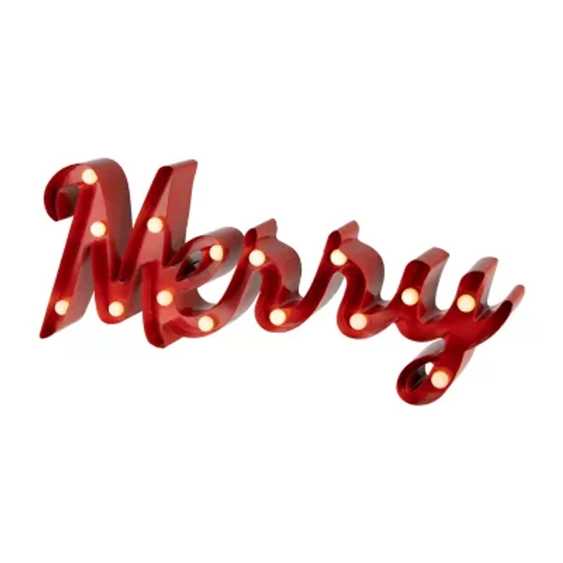 Northlight Lighted "Merry" - 20.5in Marquee Lights