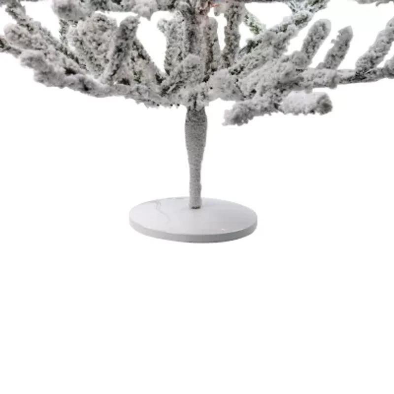 Northlight Green Flocked Alpine Coral - Unlit 3 Foot Flocked Pine Christmas Tree