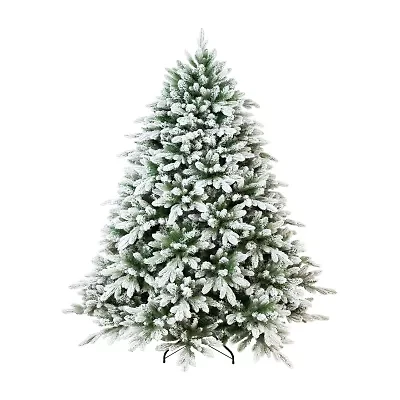Northlight Real Touch™️Mountain Pearl Unlit 6 1/2 Foot Flocked Christmas Tree