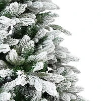 Northlight Real Touch™️Mountain Pearl Unlit 6 1/2 Foot Flocked Christmas Tree