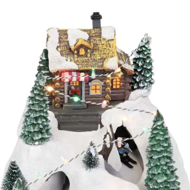 Northlight Led Lighted Winter Skiing Scene Animated - 15in Christmas Village