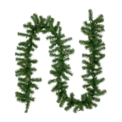 Northlight 9ft X 10in Pre-Lit Dorchester Pine Clear Lights Christmas Indoor Garland