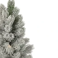 Northlight Led Lighted Mini Frosted In Cement Base 1 Foot Pine Christmas Tree