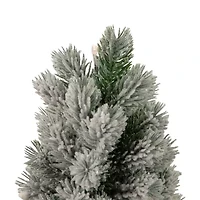 Northlight Led Lighted Mini Frosted In Cement Base 1 Foot Pine Christmas Tree