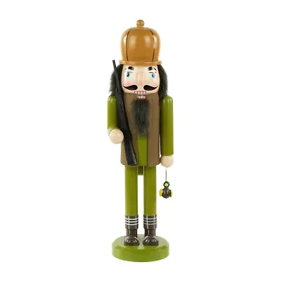 Northlight 14in Green And Brown Duck Hunter Wood Christmas Nutcracker