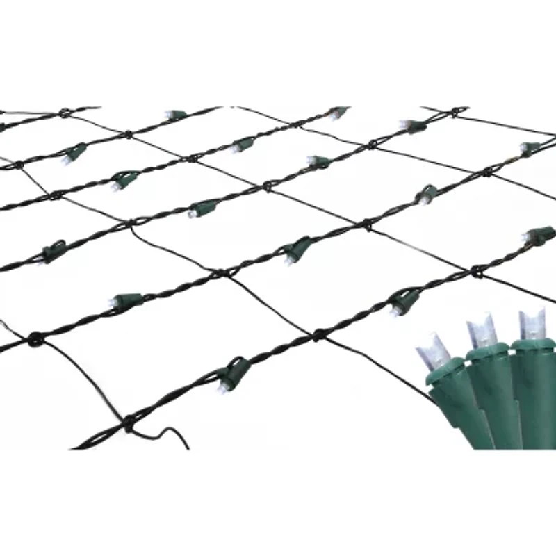 Northlight 4ft X 6ft Pure White Led Wide Angle Green Wire Net Lights