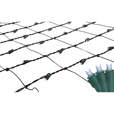 Northlight 4ft X 6ft Pure White Led Wide Angle Green Wire Net Lights
