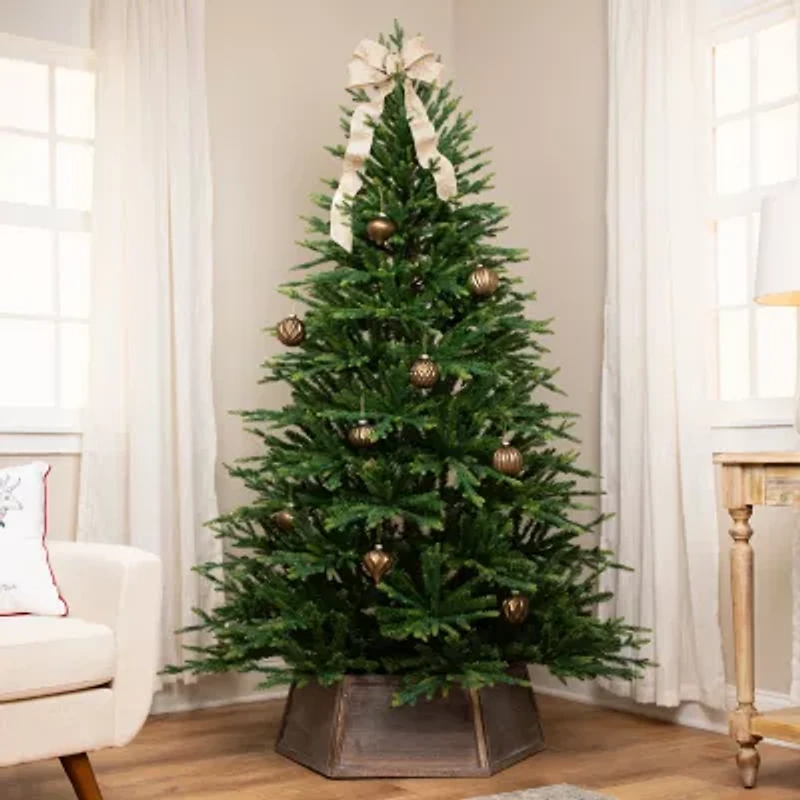 Northlight Real Touch™️ Two-Tone River Deer Pine Full Unlit 6 1/2 Foot Pine Christmas Tree