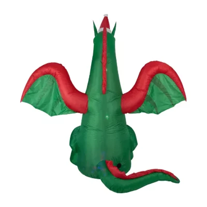 Northlight 6ft Inflatable Led Lighted Dragon With Gift Christmas Inflatable