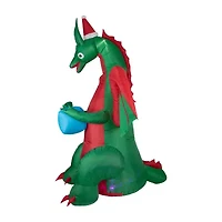 Northlight 6ft Inflatable Led Lighted Dragon With Gift Christmas Inflatable