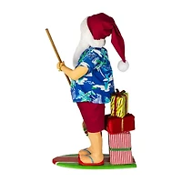 Northlight Santa On A Paddle Board - 18in Christmas Figurine