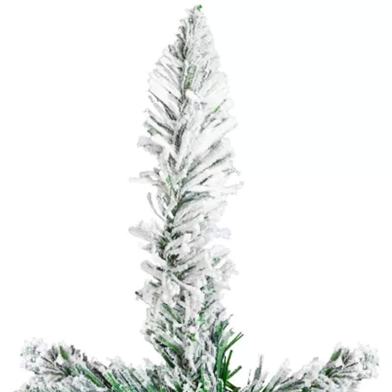 Northlight 3ft Frosted Pine Artificial In Burlap Base 3 Foot Pine Christmas Tree
