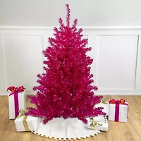 Northlight Metallic Pink Tinsel - Unlit 4 1/2 Foot Christmas Tree