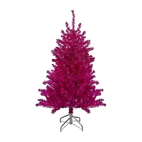 Northlight Metallic Pink Tinsel - Unlit 4 1/2 Foot Christmas Tree