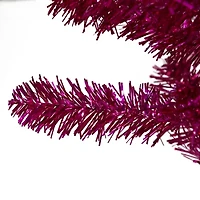 Northlight Metallic Pink Tinsel - Unlit 4 1/2 Foot Christmas Tree