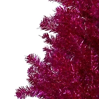 Northlight Metallic Pink Tinsel - Unlit 4 1/2 Foot Christmas Tree