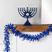 Northlight 50ft Menorah Tinsel Christmas Indoor Garland