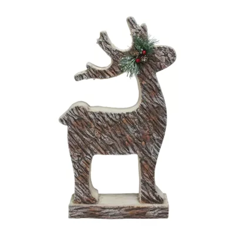 Northlight Rustic Woodland Reindeer Statue - 19in - Brown Christmas Figurine