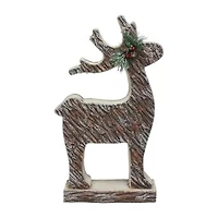 Northlight Rustic Woodland Reindeer Statue - 19in - Brown Christmas Figurine