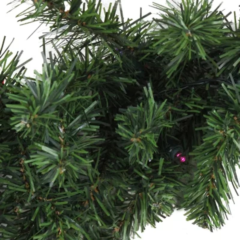 Northlight Pre-Lit B/O Canadian Pine - 9ft X 10in - Led Multi Lights Christmas Indoor Garland