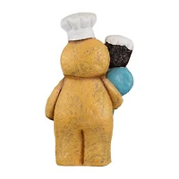 Northlight Led Lighted Glittered Gingerbread Snowman Chef - 17.5in Christmas Figurine