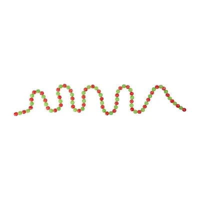 Northlight 6ft Red And Green Glittered Candy Drop Unlit Christmas Indoor Garland