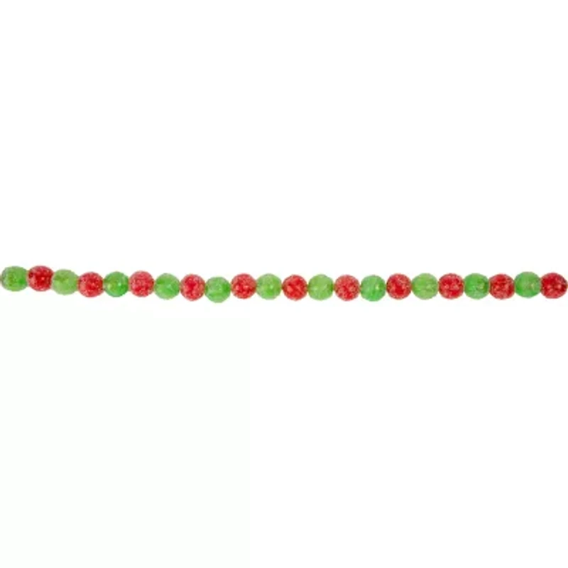 Northlight 6ft Red And Green Glittered Candy Drop Unlit Christmas Indoor Garland
