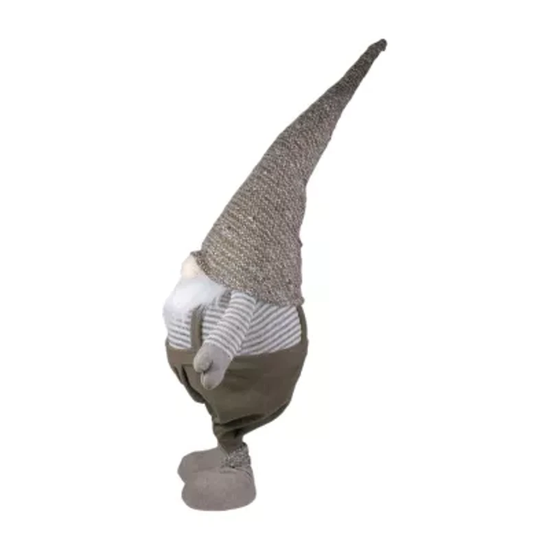 Northlight Tall Standing Swaying - 34in - Brown And White Christmas Gnome