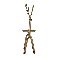 Northlight 10.25in Small Bronze Reindeer Pillar Candle Holder