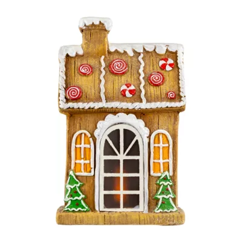 Northlight Led Lighted Peppermint House - 14in Gingerbread House