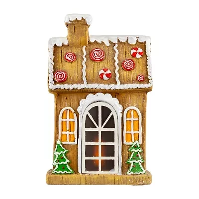Northlight Led Lighted Peppermint House - 14in Gingerbread House