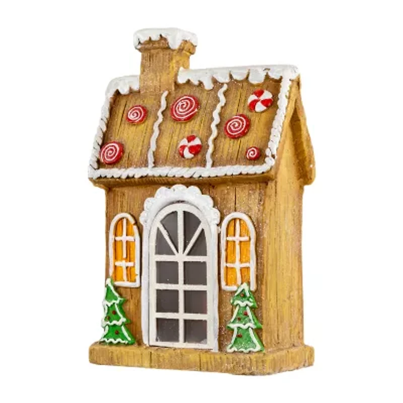 Northlight Led Lighted Peppermint House - 14in Gingerbread House