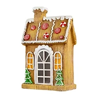 Northlight Led Lighted Peppermint House - 14in Gingerbread House