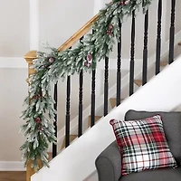 Northlight Real Touch™️ Flocked Snowcap Grove Fir - 7ft X 15in - Unlit Christmas Indoor Garland
