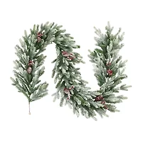Northlight Real Touch™️ Flocked Snowcap Grove Fir - 7ft X 15in - Unlit Christmas Indoor Garland