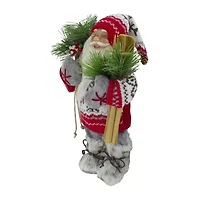 Northlight Standing Nordic With Skis - 12in Christmas Figurine