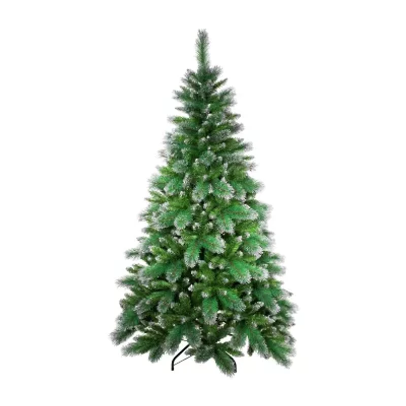Northlight Two-Tone Spruce Pine Glitter Tip Medium Unlit 6 Foot Pine Christmas Tree