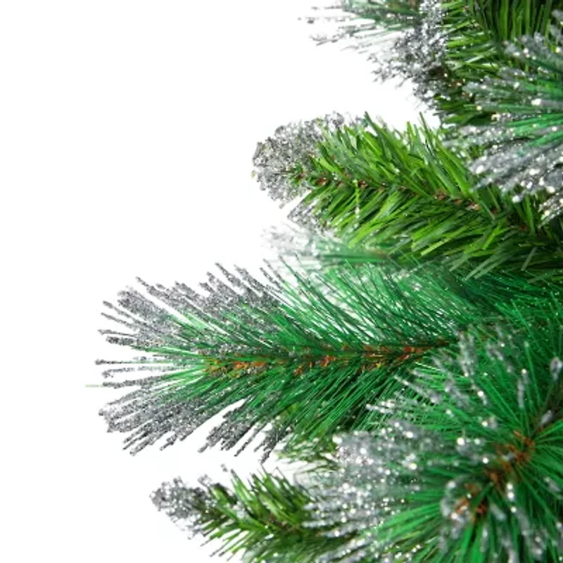 Northlight Two-Tone Spruce Pine Glitter Tip Medium Unlit 6 Foot Pine Christmas Tree