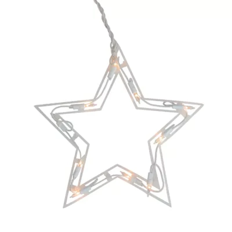 Northlight Clear Twinkling Star - 10ft - White Wire - 10ct Outdoor Icicle Lights