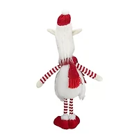 Northlight Plush Standing Striped Llama - 26in - White And Red Christmas Figurine