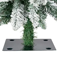 Northlight Pre-Lit Pencil Flocked Alpine Clear Lights Foot Flocked Pine Christmas Tree