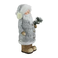Northlight Ceramic Santa Holding Pine Sprig - 18in Christmas Figurine