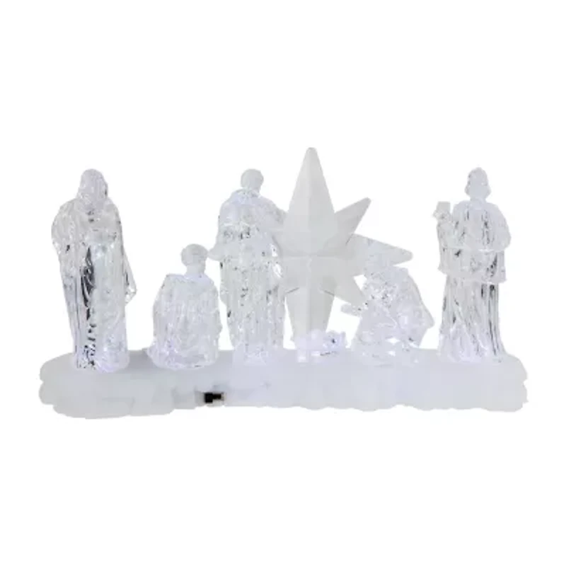 Northlight Led Lighted Acrylic - 12.25in Lighted Nativity Set