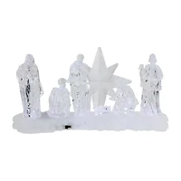 Northlight Led Lighted Acrylic - 12.25in Lighted Nativity Set