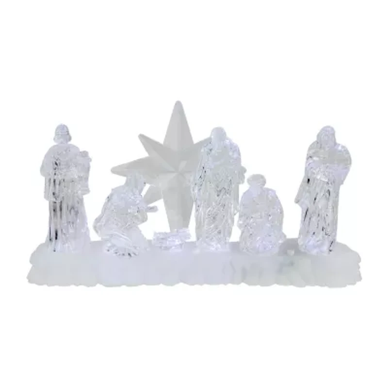 Northlight Led Lighted Acrylic - 12.25in Lighted Nativity Set