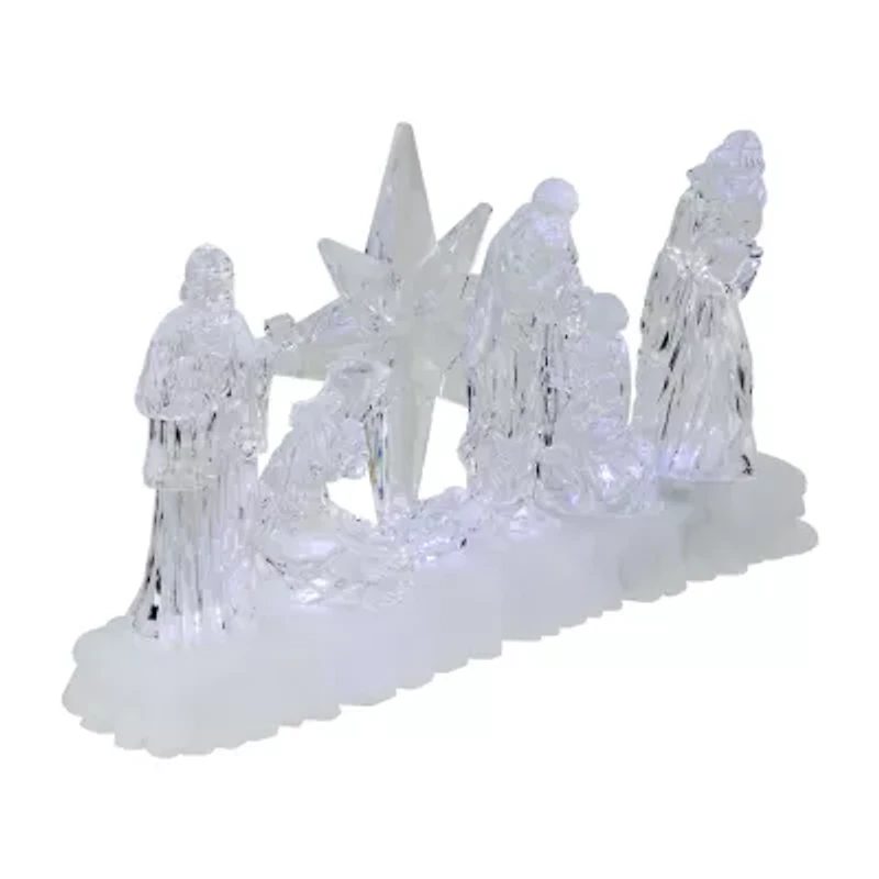 Northlight Led Lighted Acrylic - 12.25in Lighted Nativity Set